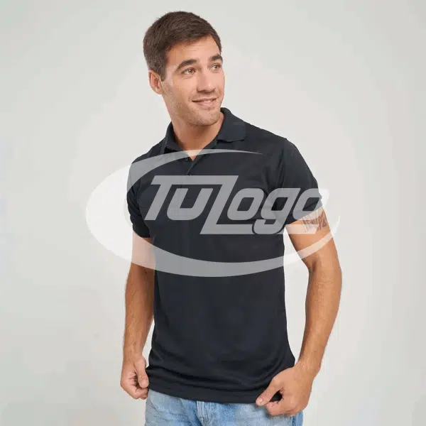 Remera Polo Dry Negra - Imagen 6